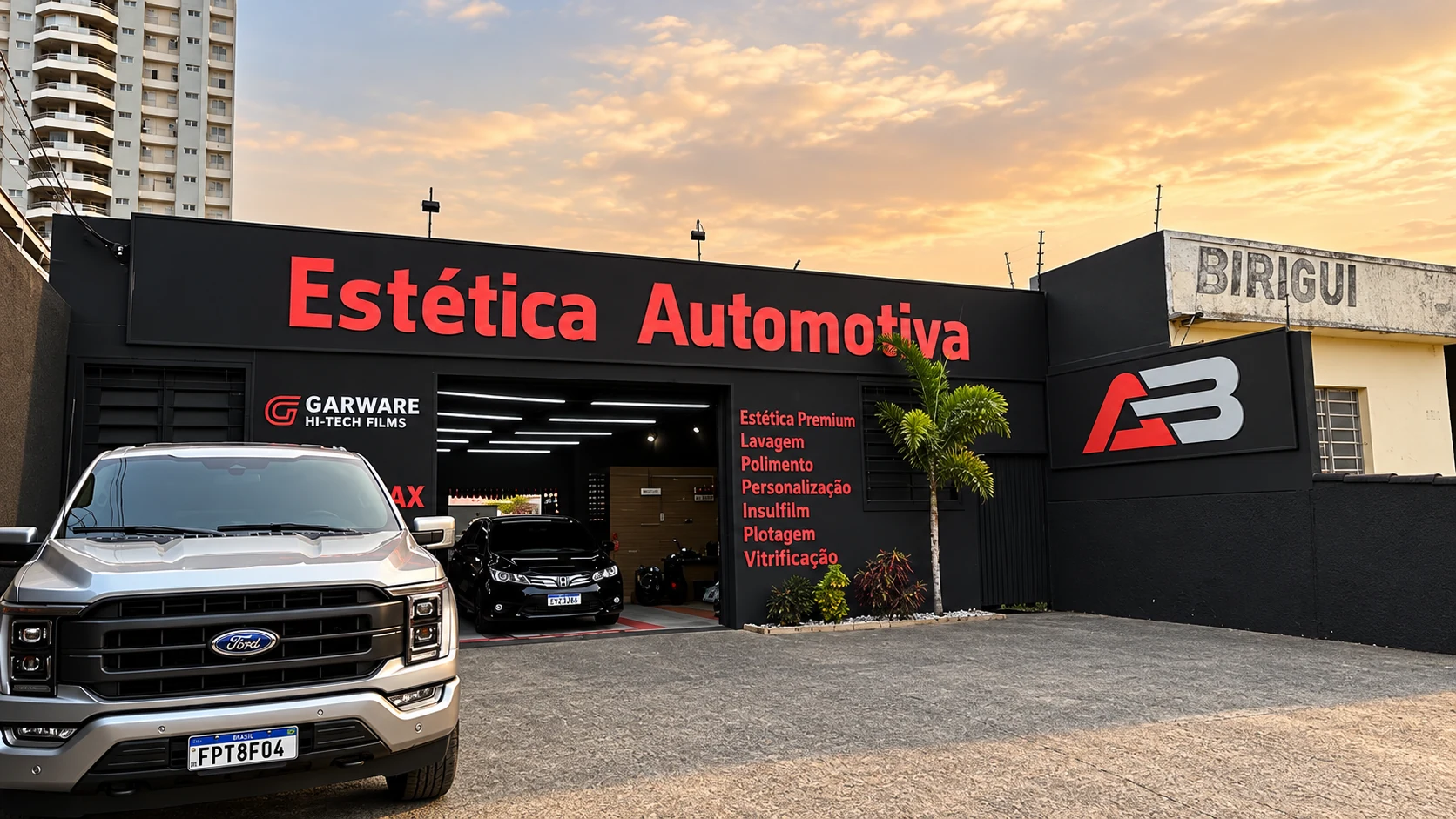 Fachada da Andrey Bim na Rua Maestro Antônio Passarelli
